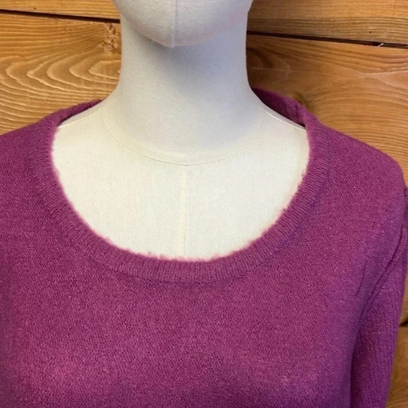 CABLE AND GAUGE WOMENS PLUS SIZE ORCHID  FRINGE AND HEM PULLOVER SIZE 14/16‎ - Picture 7 of 11